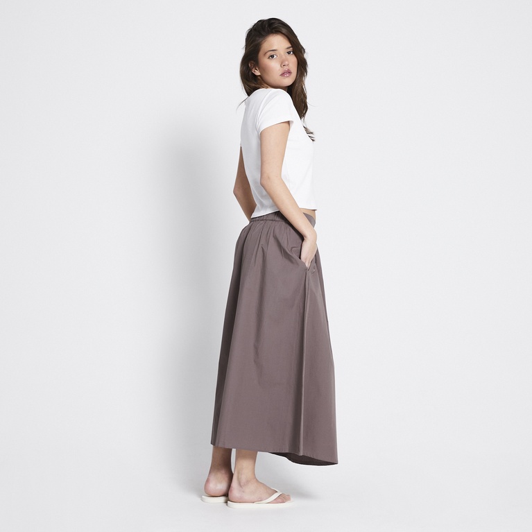Poplin skirt "Karin" Dk Beige